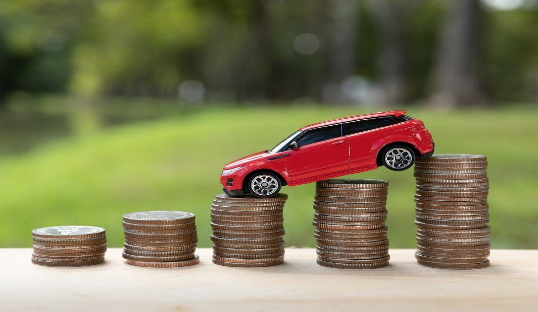 Saving Money For Car Or Trade Car For Cash Finance Concept